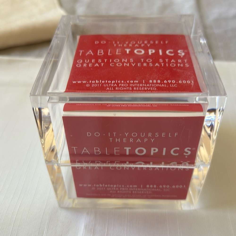 Table Topics Do It Yourself Therapy 2011 Questions to start great conversation